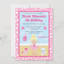 Niedlich Blonde Ballerina Kindergeburtstag
