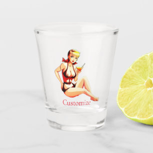 Niedlich Blonde Martini Bikini Girl Thunder_Cove Schnapsglas
