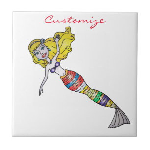 Niedlich Blonde Mermaid Thunder_Cove Fliese