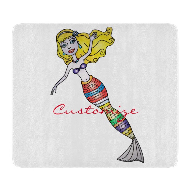 Niedlich Blonde Mermaid Thunder_Cove Schneidebrett (Vorderseite)