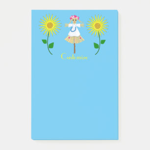 Niedlich Blonde Pigtails Scarecrow Thunder_Cove Post-it Klebezettel