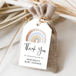 Niedlich Blue and Brown Watercolor Rainbow Baby Du Geschenkanhänger