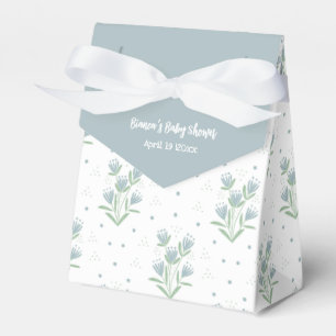 Niedlich Blue and Green Blume Baby Dusche Geschenkschachtel
