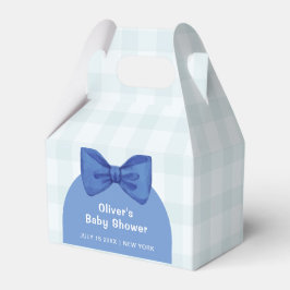 Niedlich Blue Arch Gingham Kariert Bow Boy Baby Du Geschenkschachtel