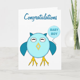 Niedlich Blue Baby Bowl Custom Card Karte