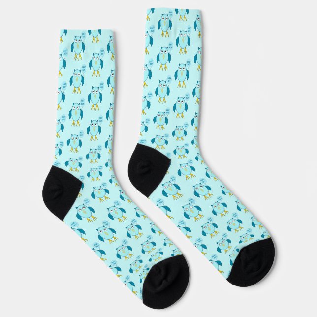 Niedlich Blue Baby Bowl Gemustert Socken (Rechts)