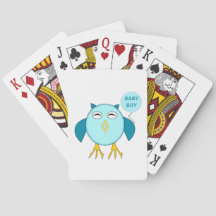 Niedlich Blue Baby Bowl Owl Playing Cards Spielkarten