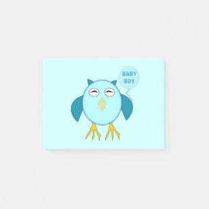 Niedlich Blue Baby Bowl Owl Post es notiert Pad Post-it Klebezettel