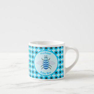 Niedlich Blue Baby Boy Bee Custom Espressotasse