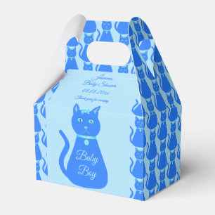 Niedlich Blue Baby Boy Cat Custom Baby Dusche Geschenkschachtel