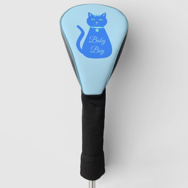 Niedlich Blue Baby Boy Cat Custom Golf Headcover (Vorderseite)