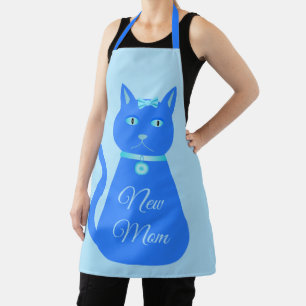 Niedlich Blue Baby Boy Cat Custom Junge Mutter Schürze