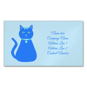 Niedlich Blue Baby Boy Cat Custom Magnetische Visitenkarte