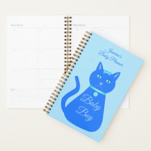 Niedlich Blue Baby Boy Cat Custom Pregnancy Planer