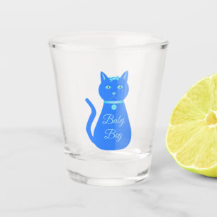 Niedlich Blue Baby Boy Cat Custom Schnapsglas
