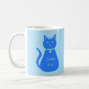 Niedlich Blue Baby Boy Cat Custom Vater zu sein Kaffeetasse