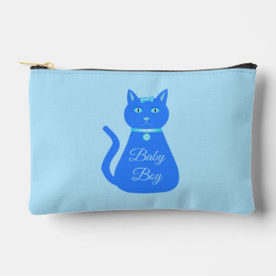 Niedlich Blue Baby Boy Cat Custom Zubehörtasche