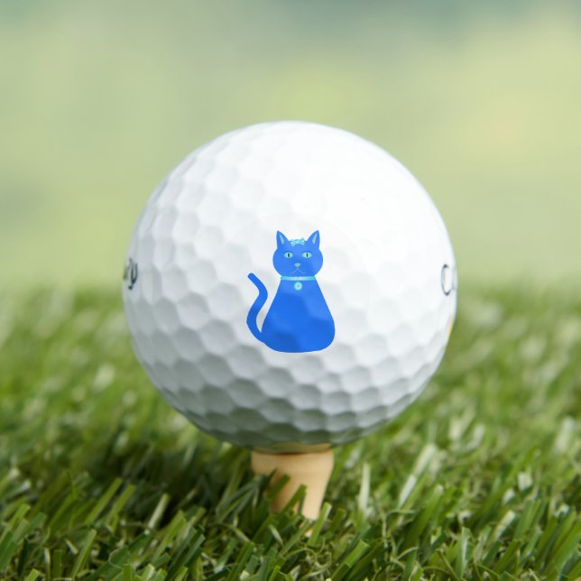 Niedlich Blue Baby Boy Cat Golfball (Insitu T-Shirt)