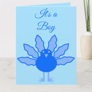 Niedlich Blue Baby Boy Erntedank Türkei Custom Karte