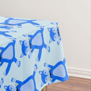 Niedlich Blue Baby Boy Fox Babydusche Gemustert Tischdecke