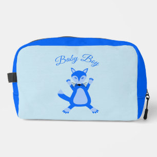 Niedlich Blue Baby Boy Fox Custom Gender Reveal Waschbeutel