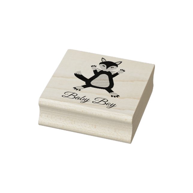 Niedlich Blue Baby Boy Fox Custom Gummistempel (Stempel)