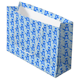 Niedlich Blue Baby Boy Fox Gemustert Baby Dusche Große Geschenktüte