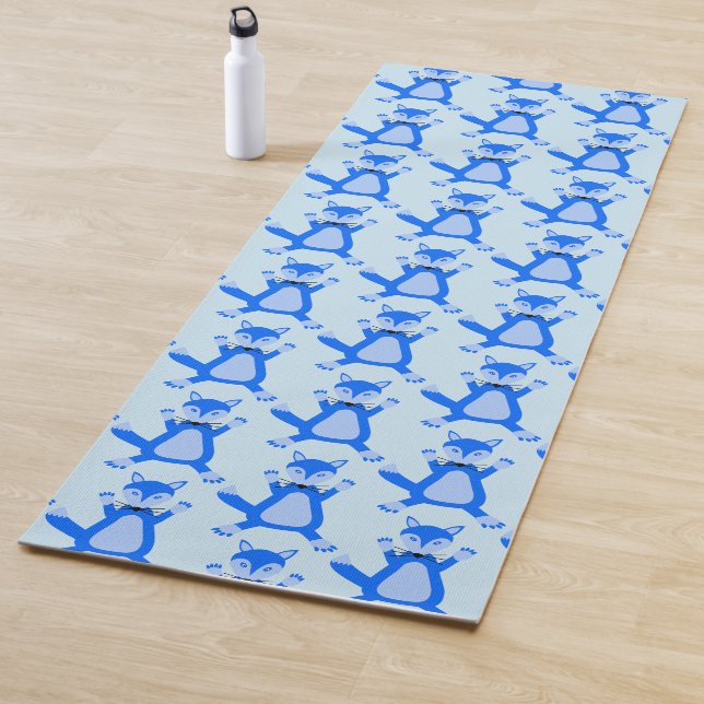 Niedlich Blue Baby Boy Fox Gemustert Yogamatte (Beispiel)