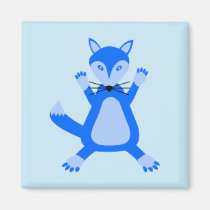 Niedlich Blue Baby Boy Fox Magnet