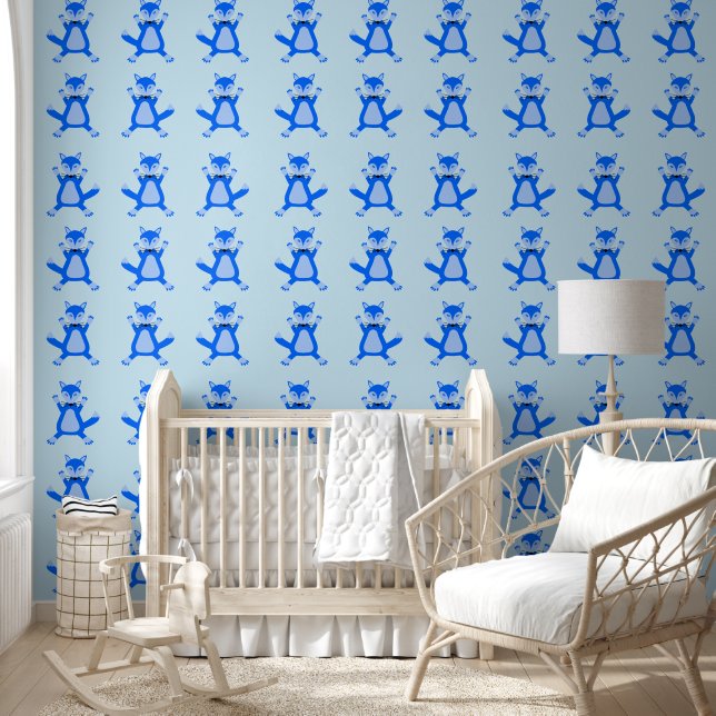 Niedlich Blue Baby Boy Fox Tapete (Kinder)
