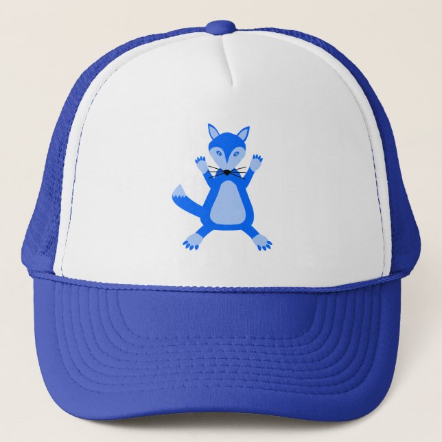 Niedlich Blue Baby Boy Fox Truckerkappe (Vorderseite)