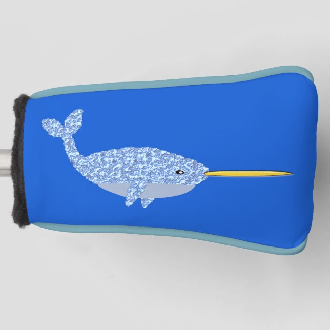 Niedlich Blue Baby Boy Narwhal Golf Headcover (Vorderseite)