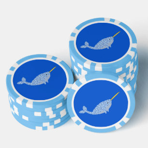 Niedlich Blue Baby Boy Narwhal Pokerchips