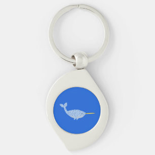 Niedlich Blue Baby Boy Narwhal Schlüsselanhänger