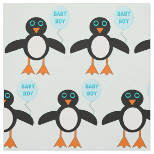 Niedlich Blue Baby Boy Penguin Gemustertes Gewebe Stoff