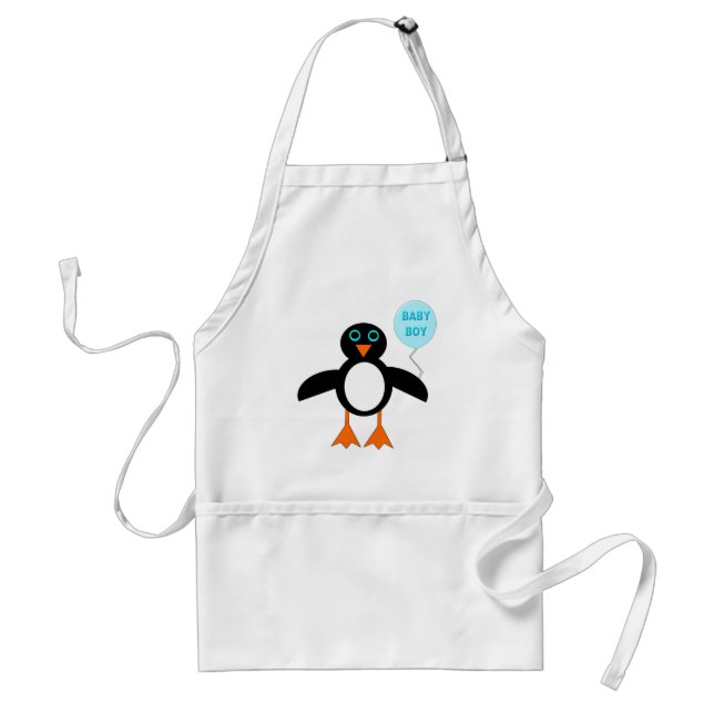Niedlich Blue Baby Boy Penguin Kochen Schürze (Vorne)