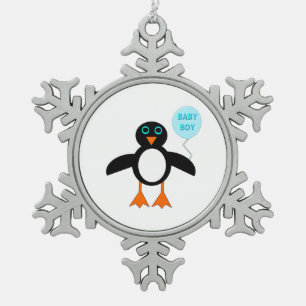 Niedlich Blue Baby Boy Pinguin Ornament
