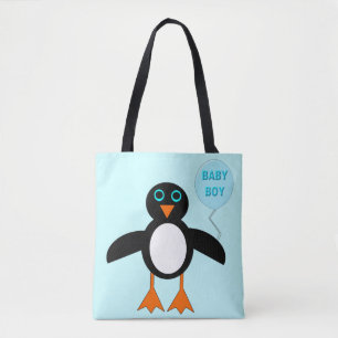 Niedlich Blue Baby Boy Pinguin Tote Bag