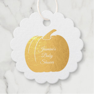 Niedlich Blue Baby Boy Pumpkin Custom Baby Dusche Geschenkanhänger