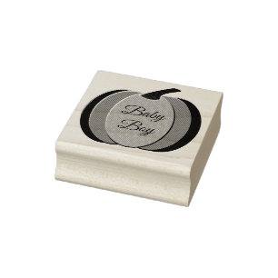 Niedlich Blue Baby Boy Pumpkin Custom Baby Dusche Gummistempel