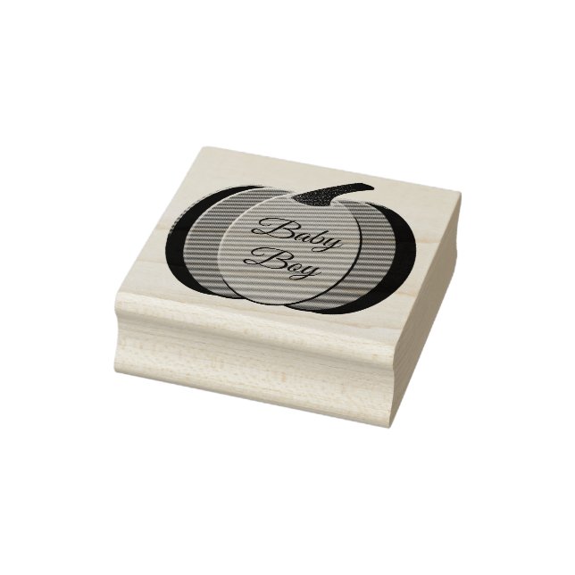 Niedlich Blue Baby Boy Pumpkin Custom Baby Dusche Gummistempel (Stempel)