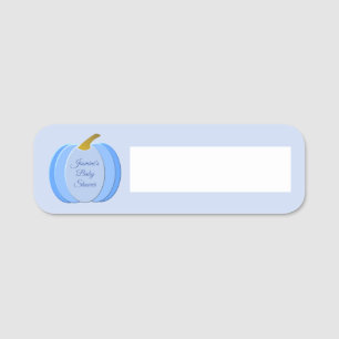 Niedlich Blue Baby Boy Pumpkin Custom Baby Dusche Namensschild