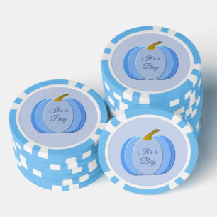 Niedlich Blue Baby Boy Pumpkin Custom Gender Revea Pokerchips