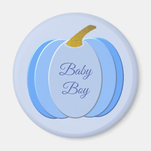 Niedlich Blue Baby Boy Pumpkin Custom Magnet