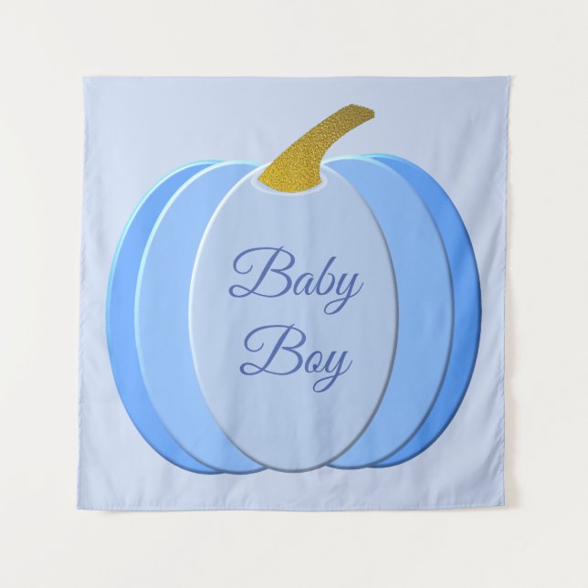 Niedlich Blue Baby Boy Pumpkin Custom Wandteppich (Vorderseite)