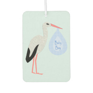 Niedlich Blue Baby Boy Stork Autolufterfrischer