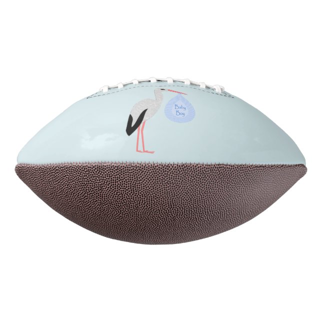 Niedlich Blue Baby Boy Stork Football (Gedreht 270)