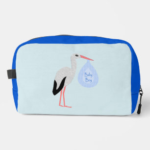 Niedlich Blue Baby Boy Stork Waschbeutel