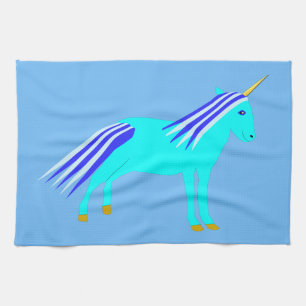Niedlich Blue Baby Boy Unicorn Geschirrtuch