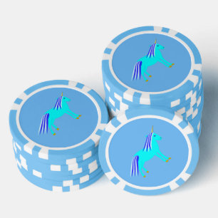Niedlich Blue Baby Boy Unicorn Pokerchips